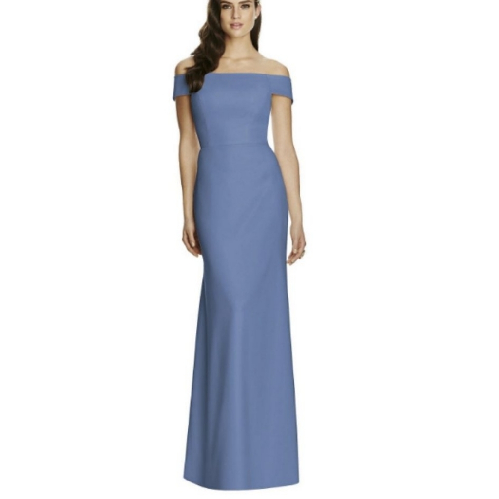 Dessy Collection Off-The-Shoulder Dress 2987 Sz 10